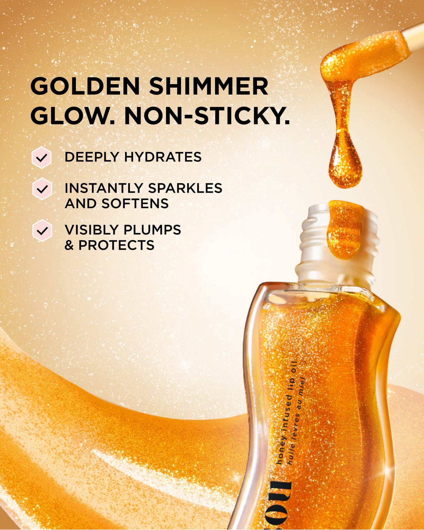 Honey Infused Lip Oil- Shimmer Glow