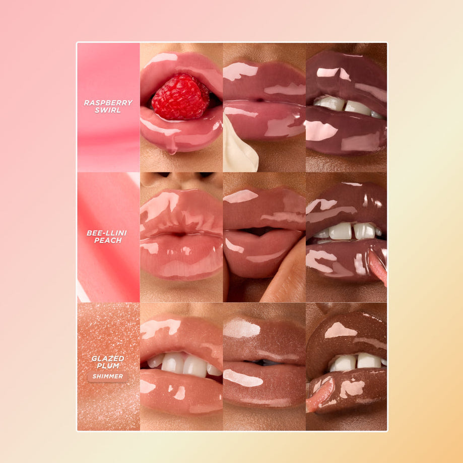 Honey Infused Lip Oil-Raspberry Swirl