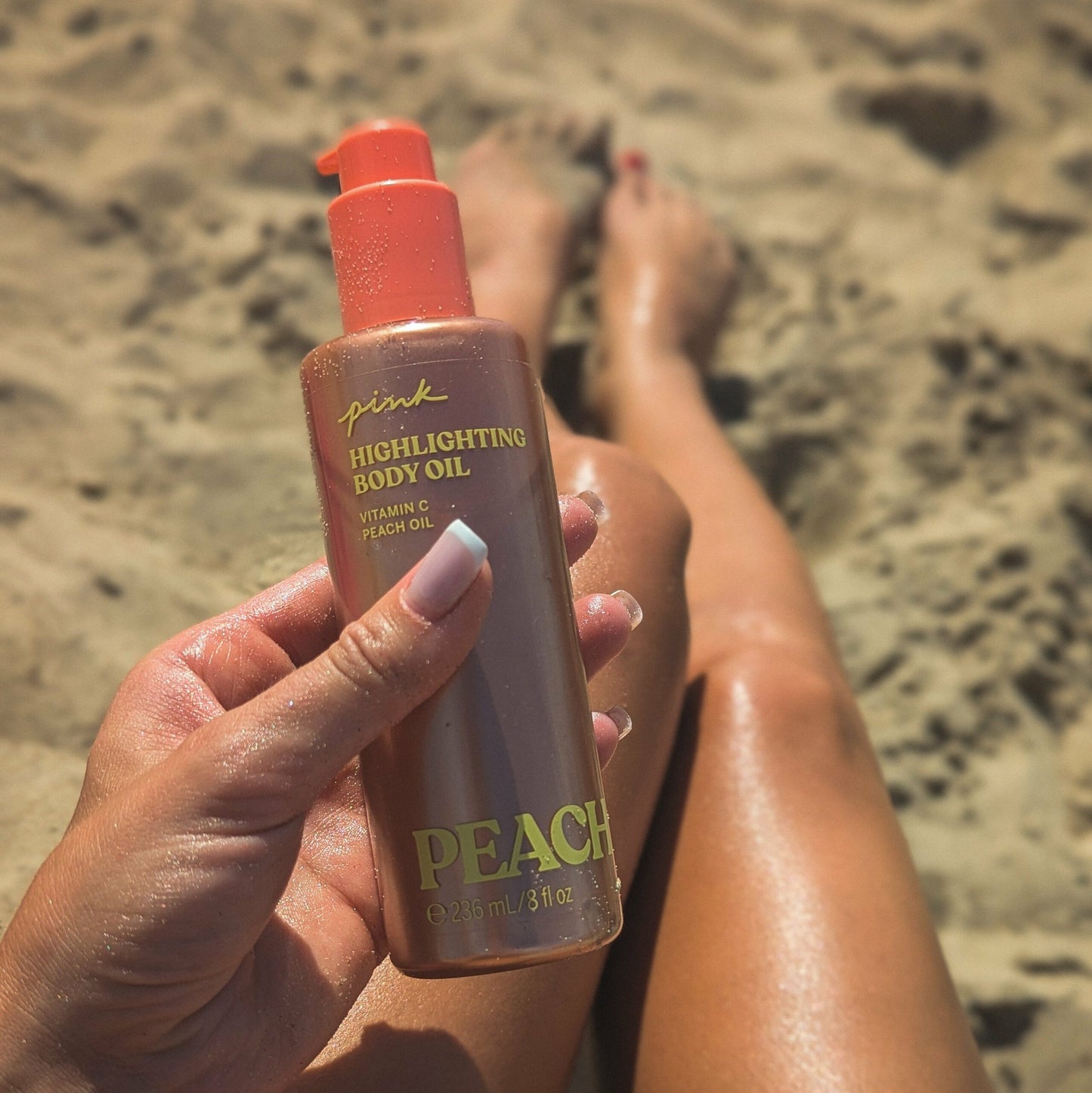 *Peach Highlighting Body Oil