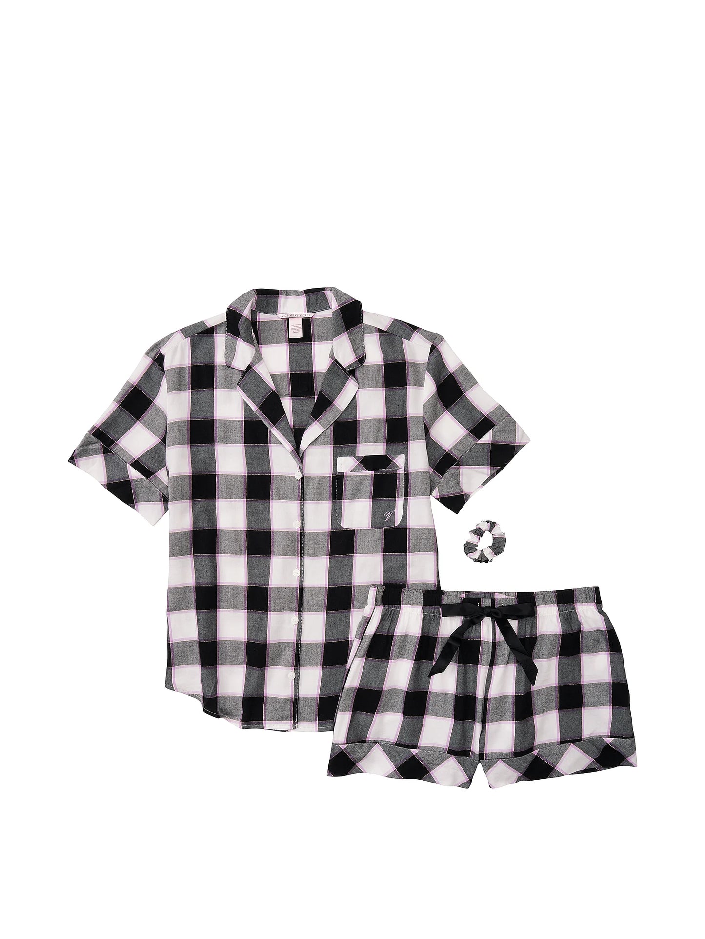 Flannel Short Pajama Set