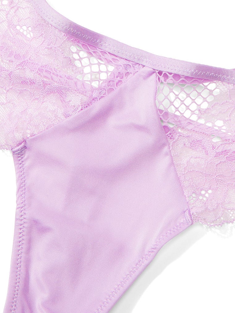 Very Sexy Floral Fishnet Strappy Back Thong Panty