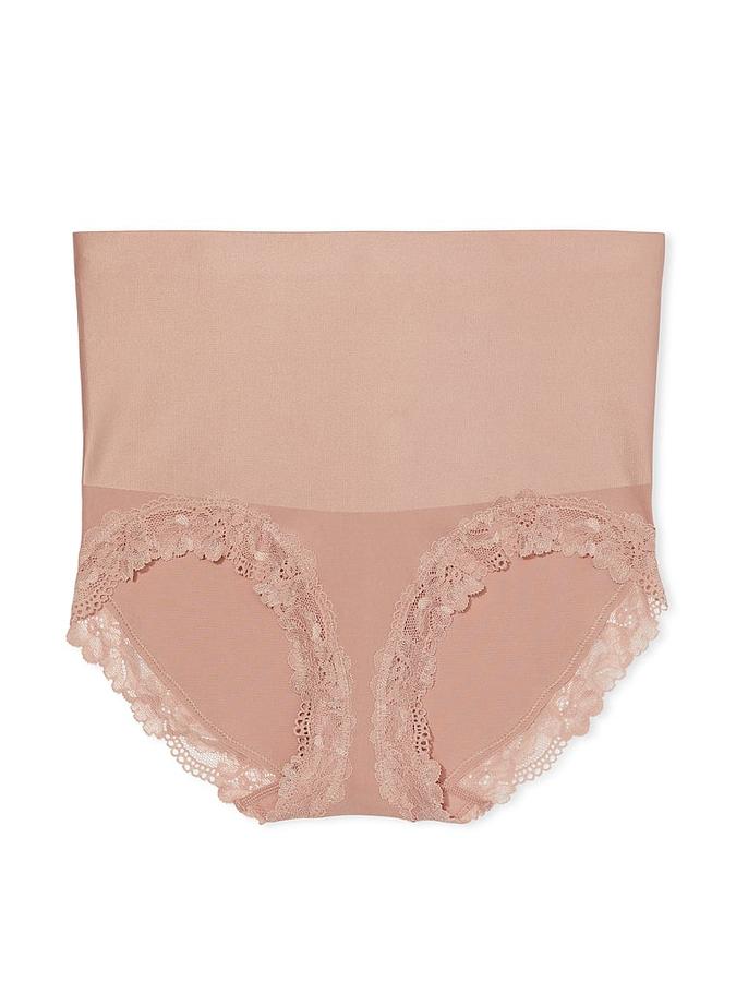 Smoothing Shimmer Lace-Trim Cheeky Panty