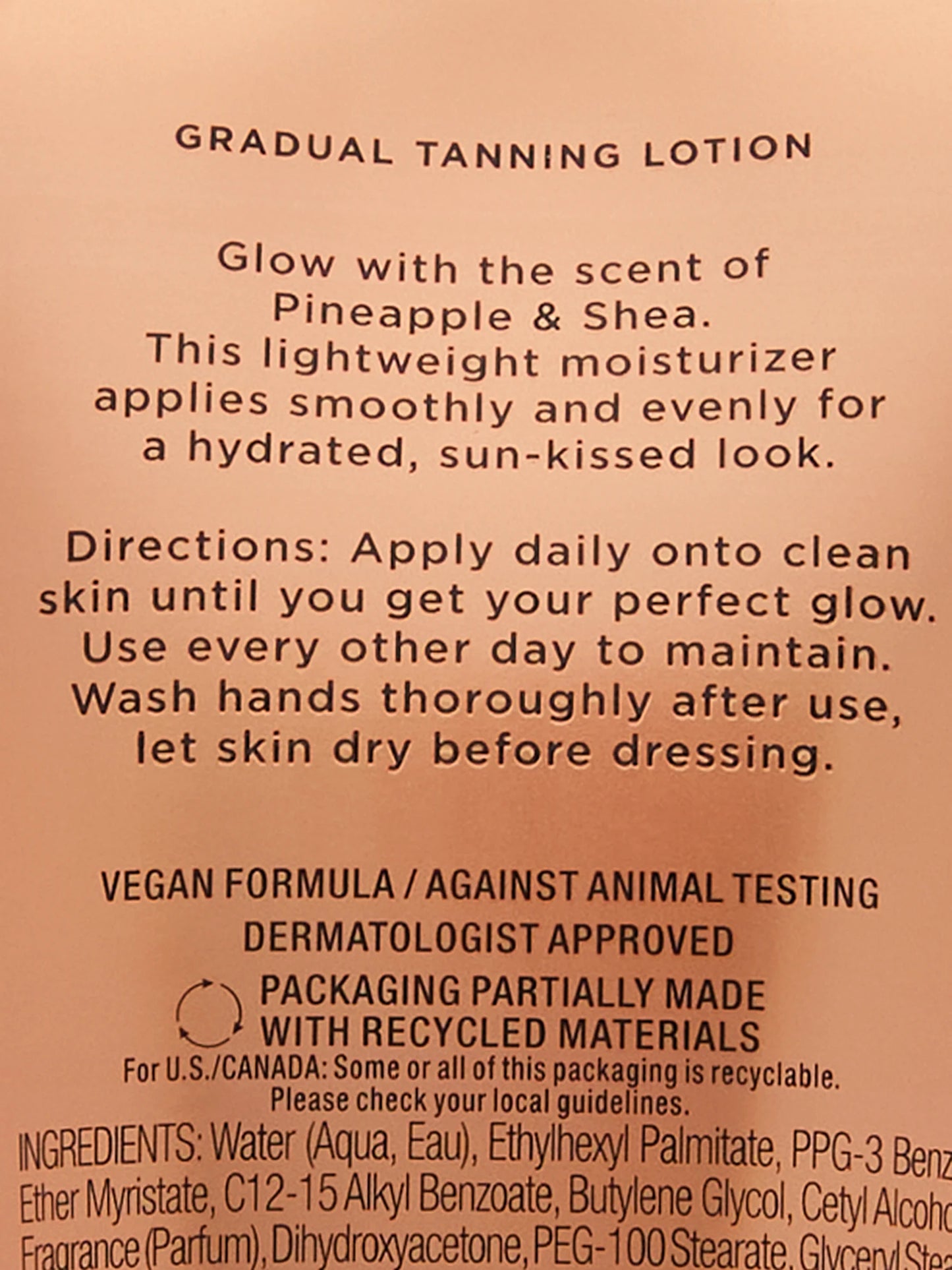 Pineapple & Shea Glow Tanning Lotion