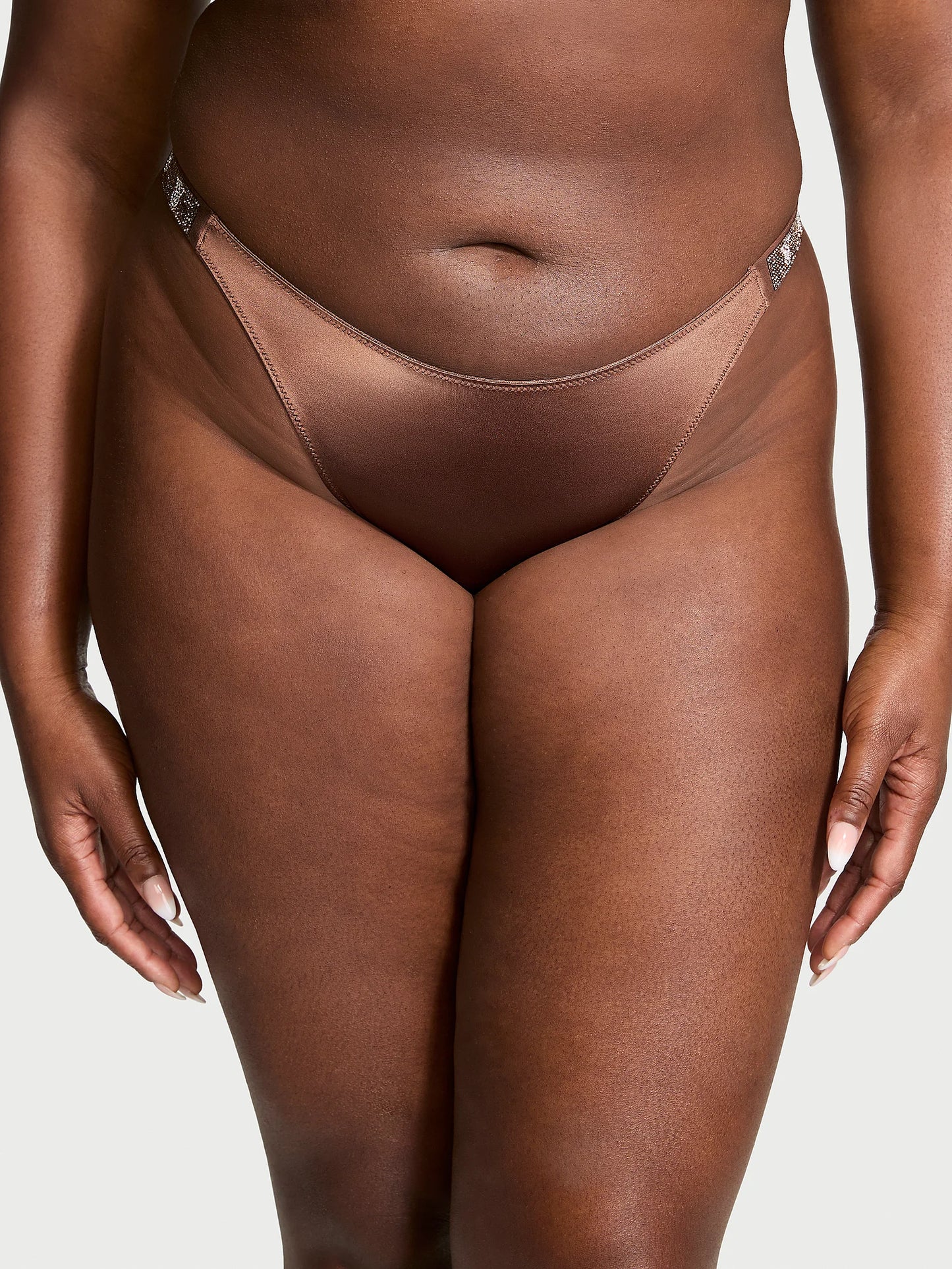 Very Sexy Shine Strap Brazilian Panty,Mousse