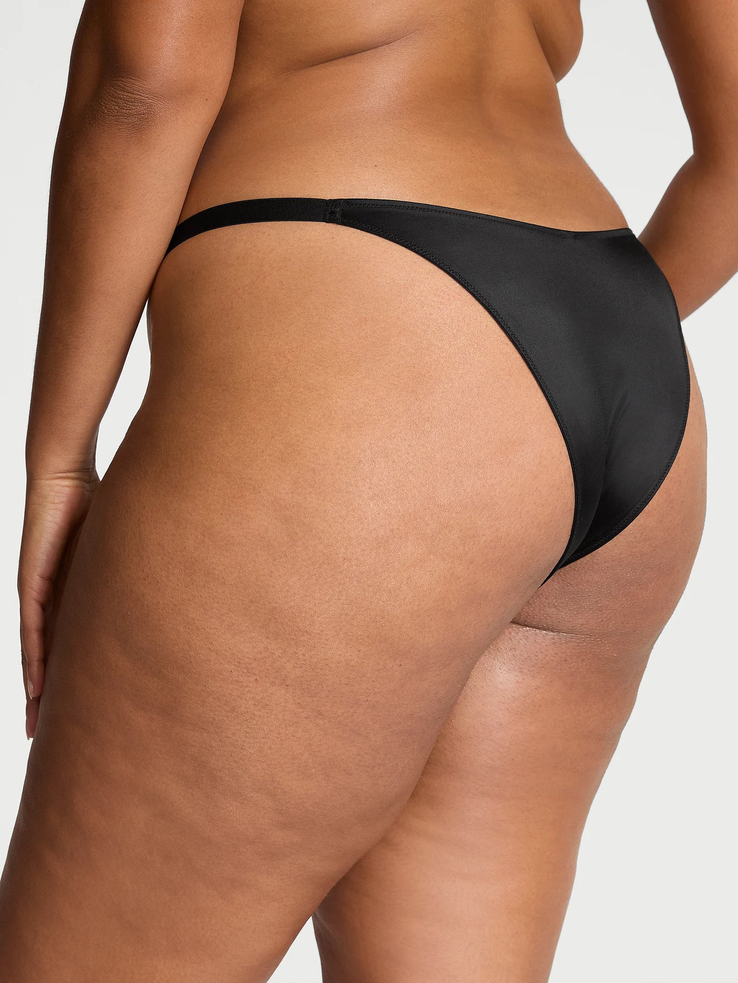 Very Sexy Starstruck Shine Brazilian Panty, Black