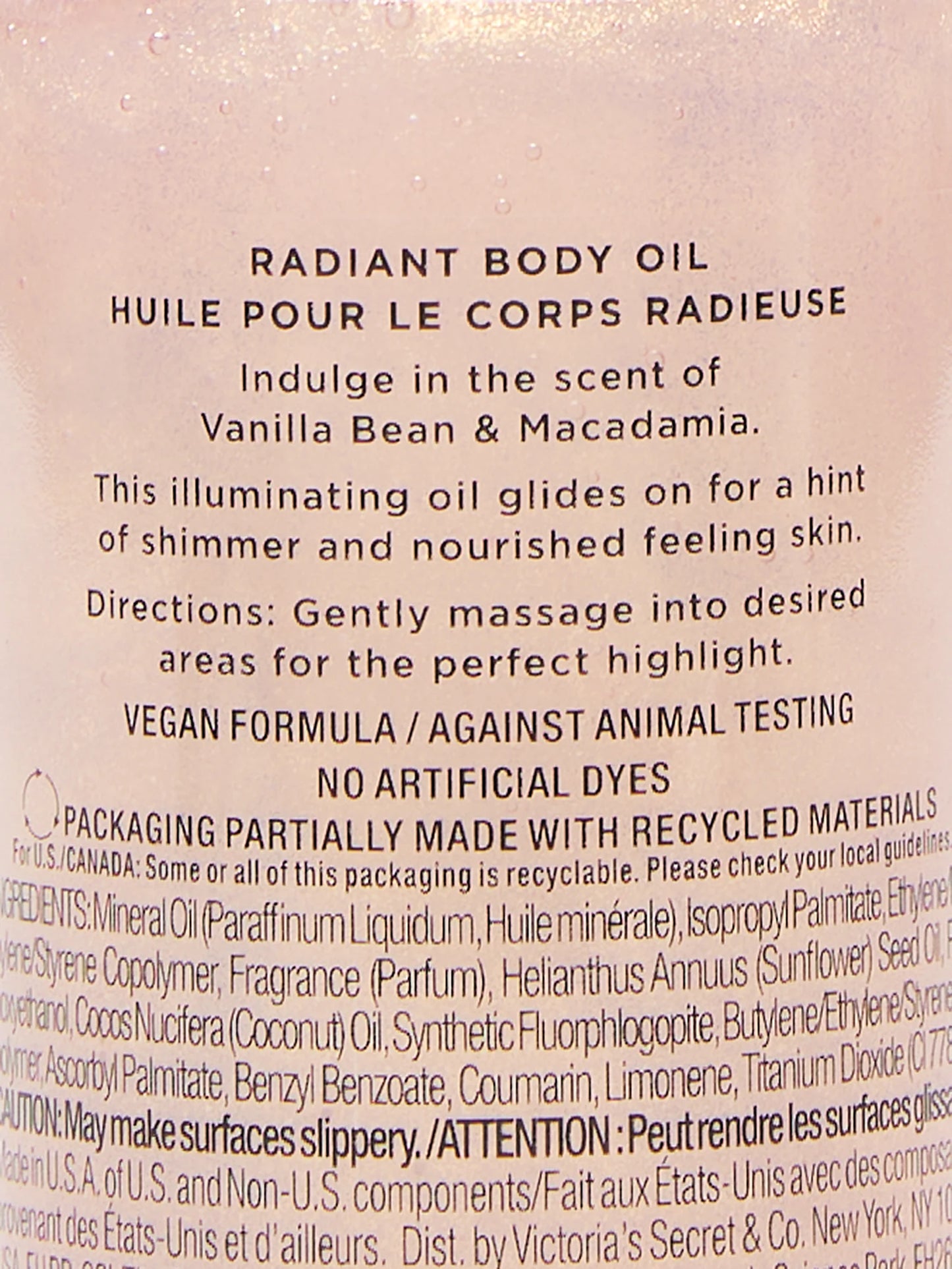 Vanilla Bean & Macadamia Radiant Body Oil