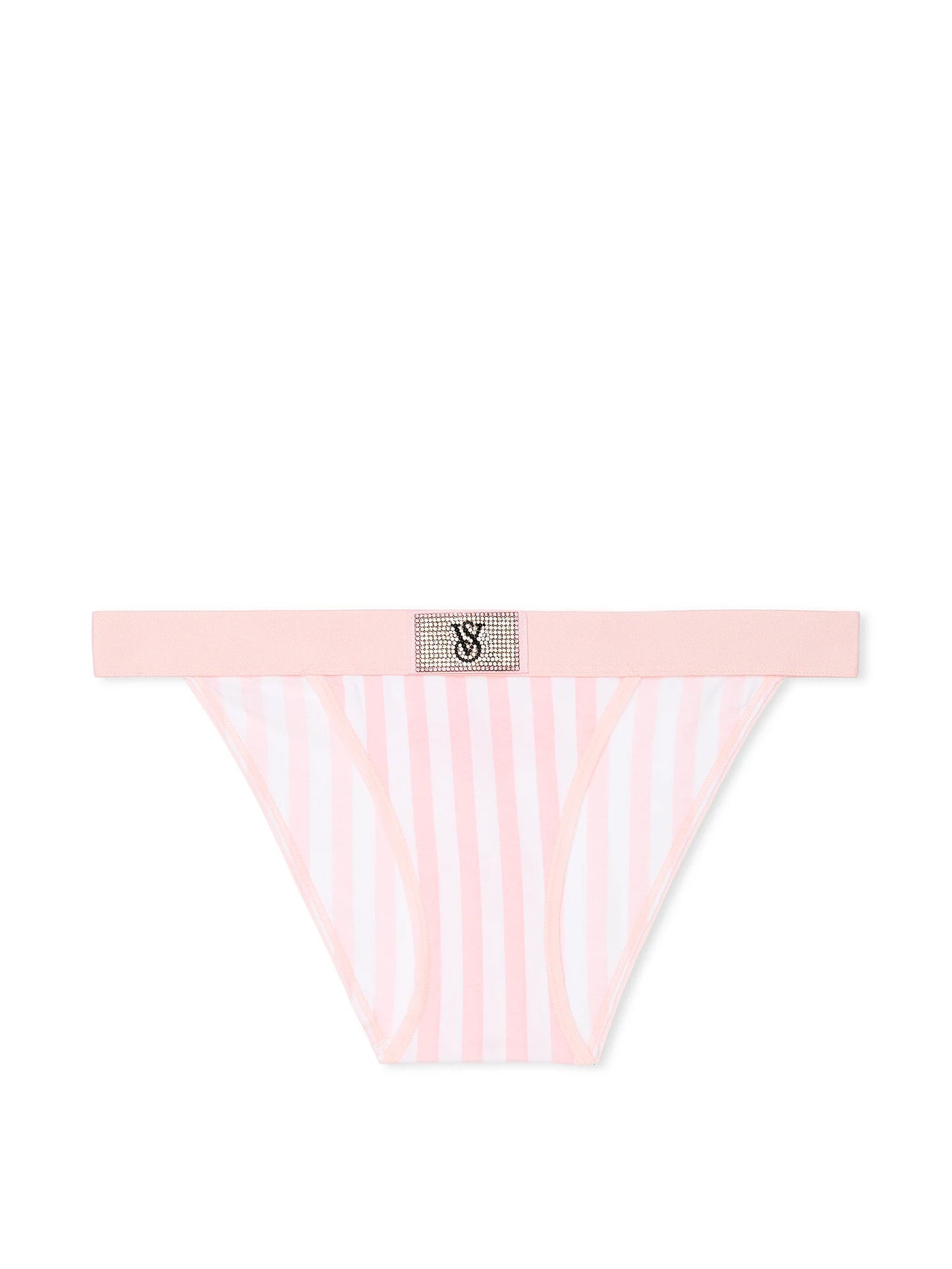 Shine Patch Logo Cotton Tanga Panty