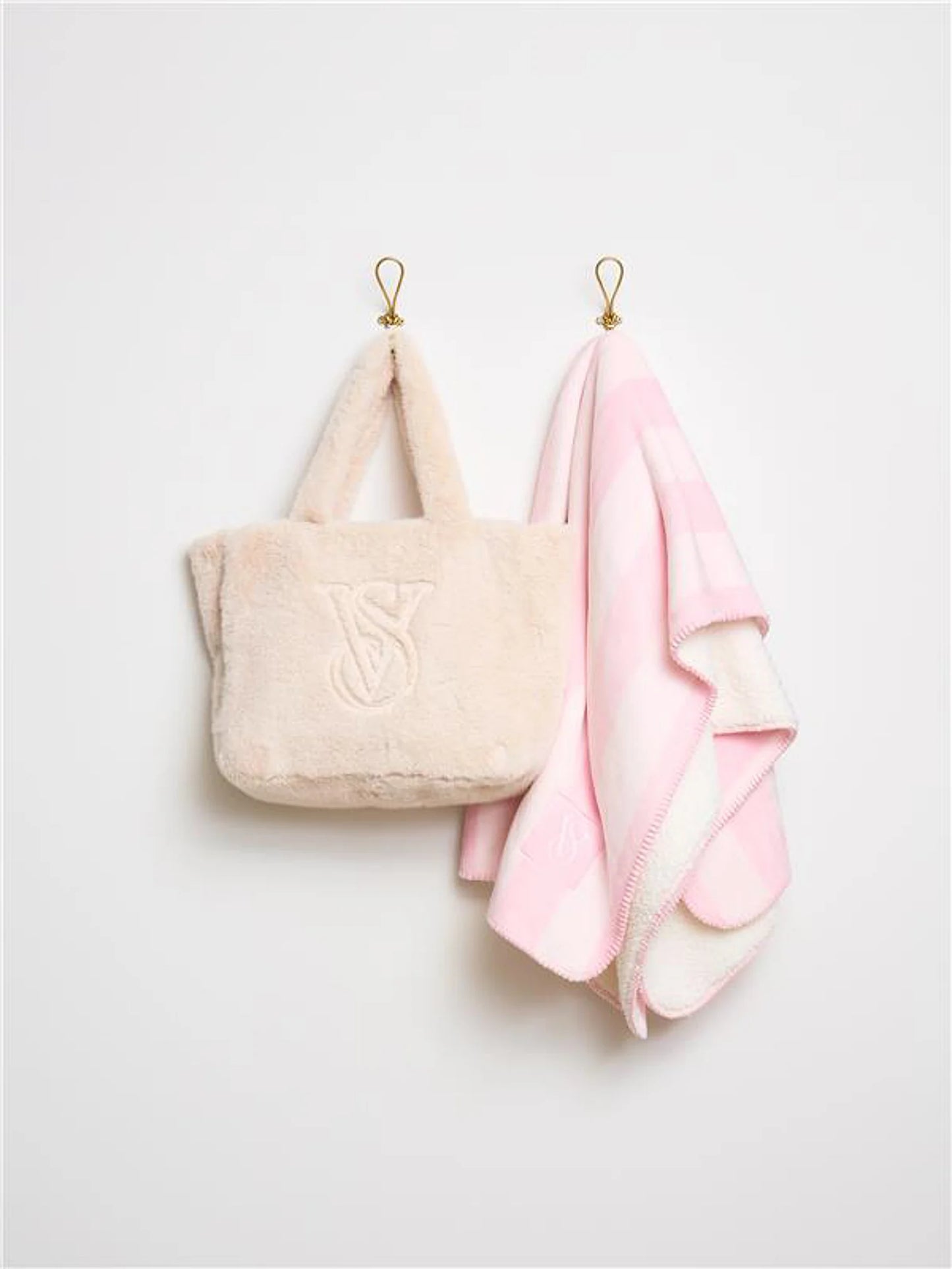 Cozy Faux Fur Logo Tote Bag