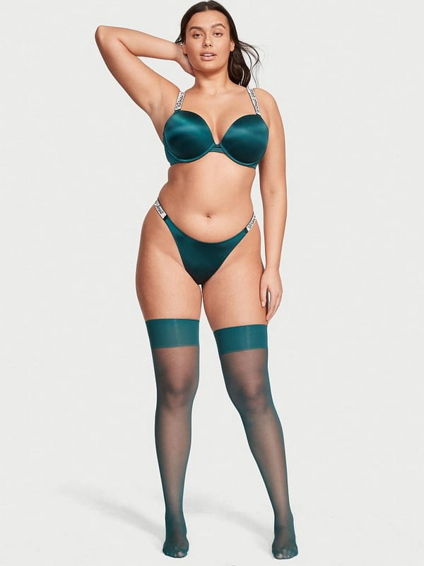 Very Sexy Crystal Logo Thigh Highs