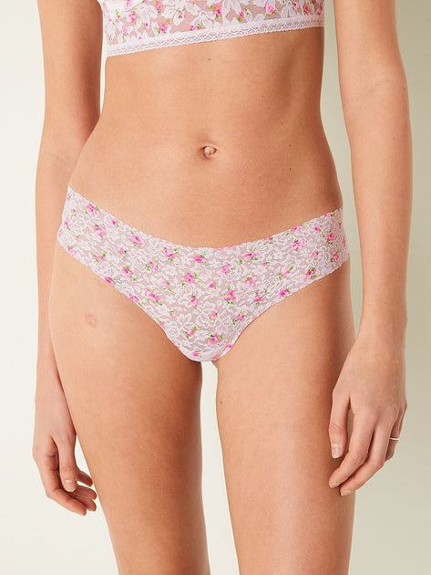 No Show Soft Lace Thong Panty