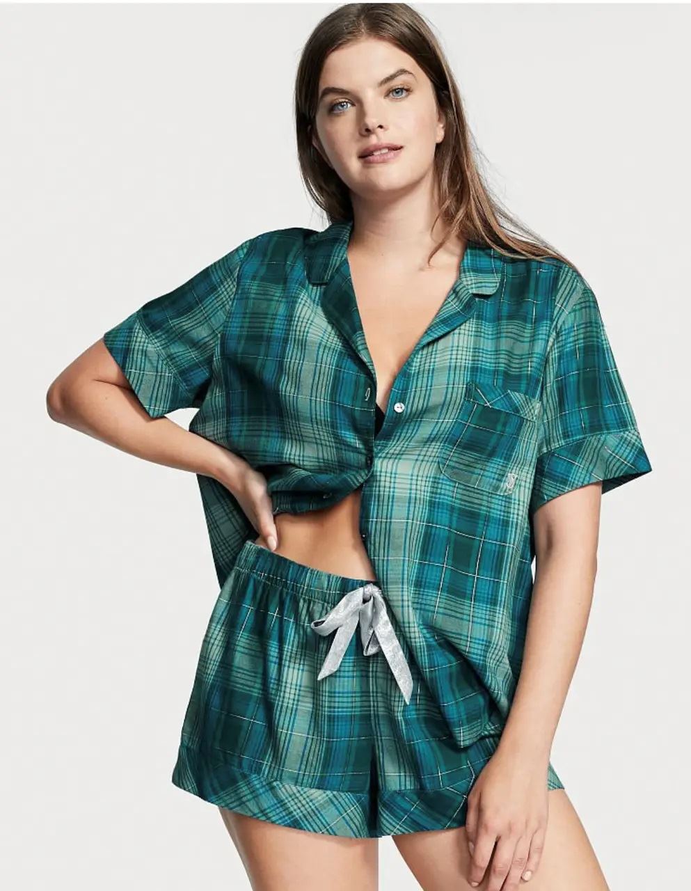 Flannel Short Pajama Set