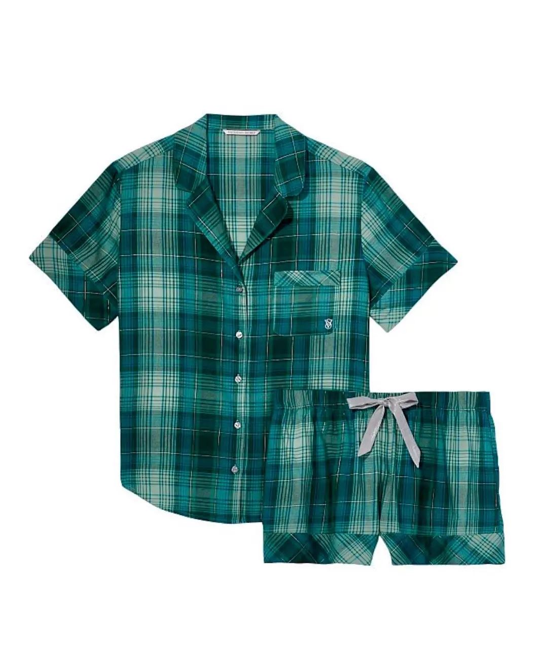 Flannel Short Pajama Set