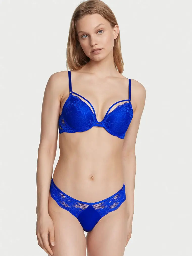 Very Sexy Floral Fishnet Strappy Back Thong Panty