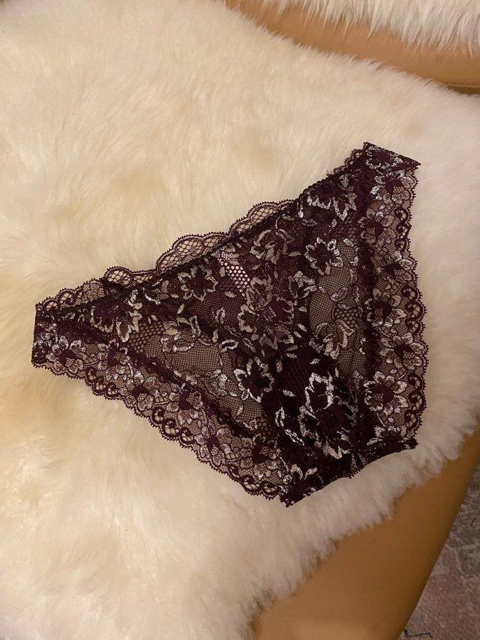 Dream Angels Shine Lace Cheekini Panties Set