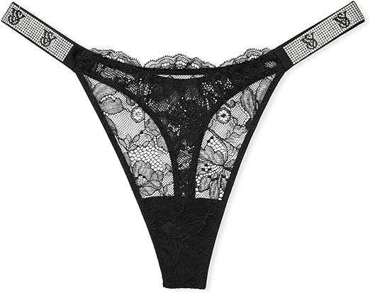 Shine Strap Lace Thong Panty