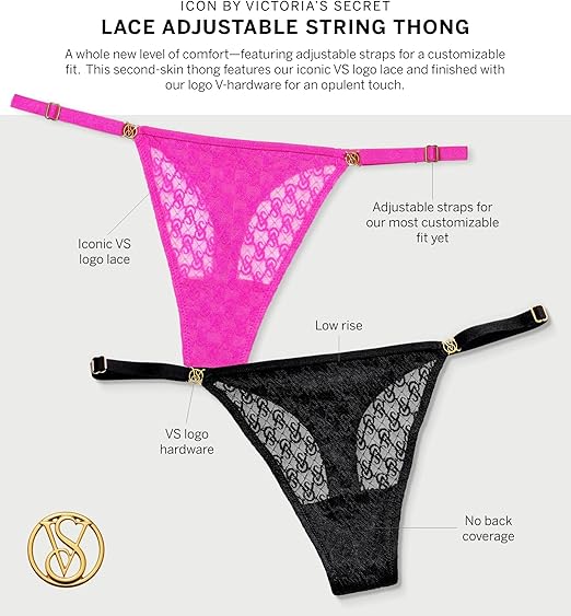 Icon Lace Adjustable Thong Panty