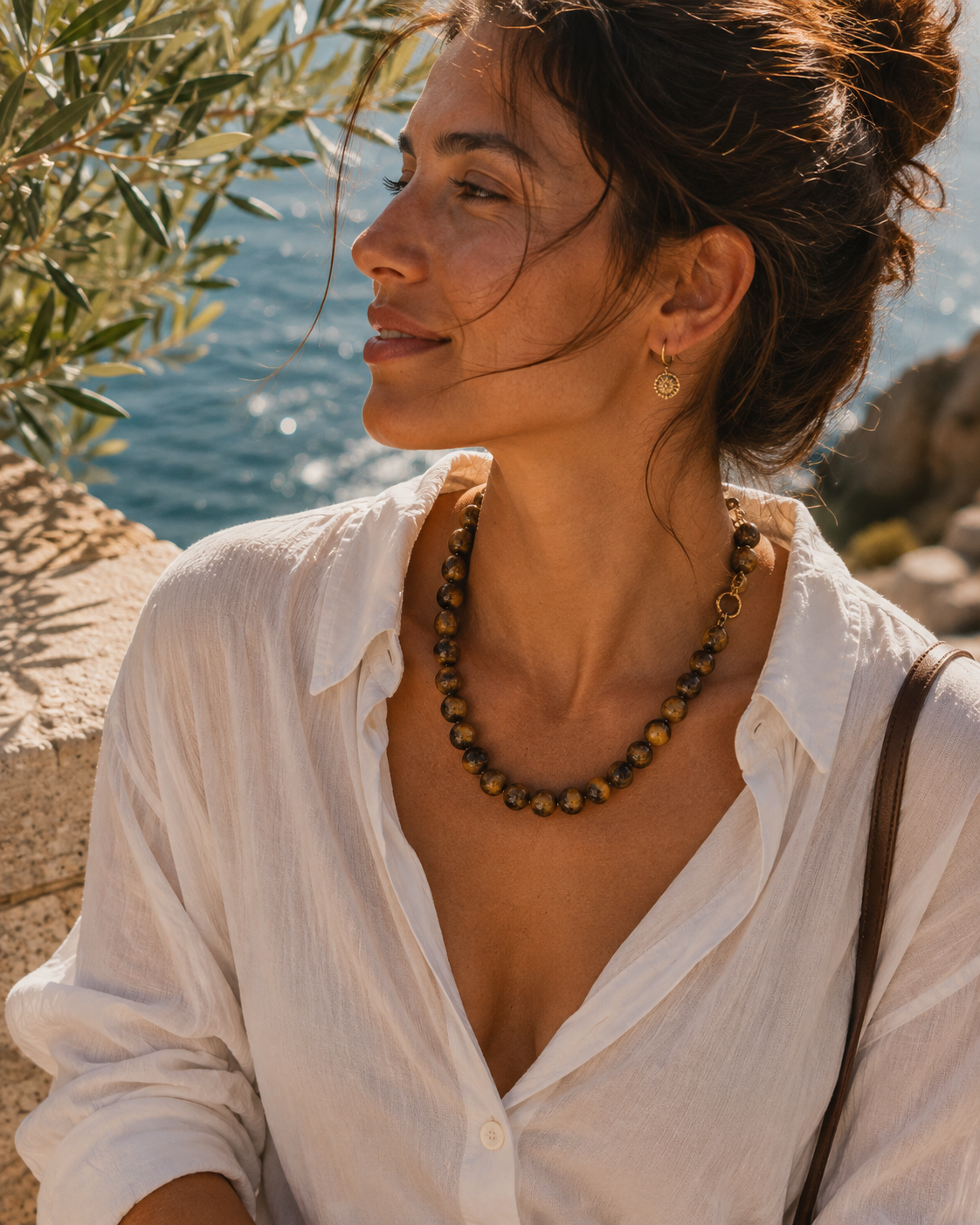 Natural Stone Pearl-Effect Necklace