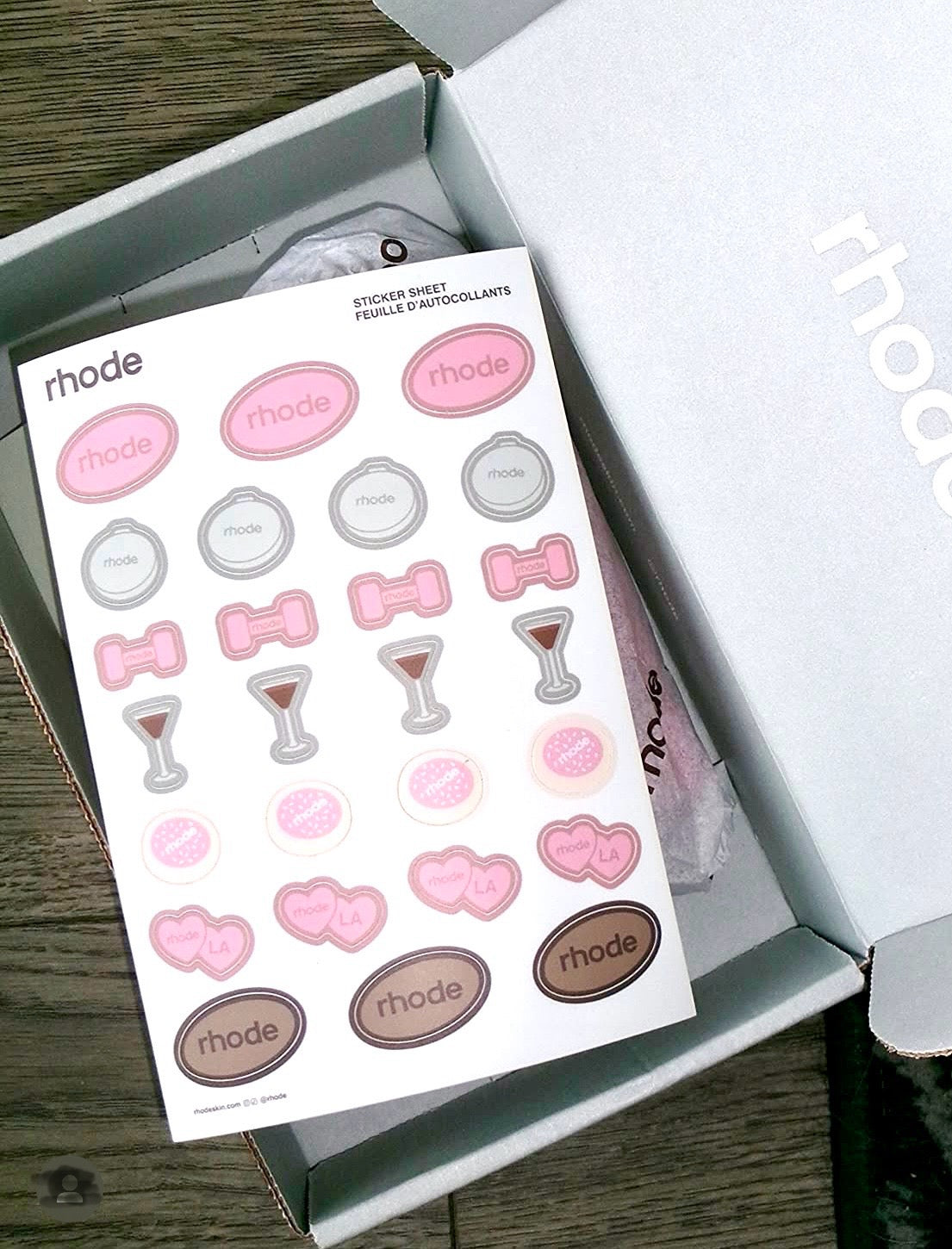 Rhode Skin sticker sheet