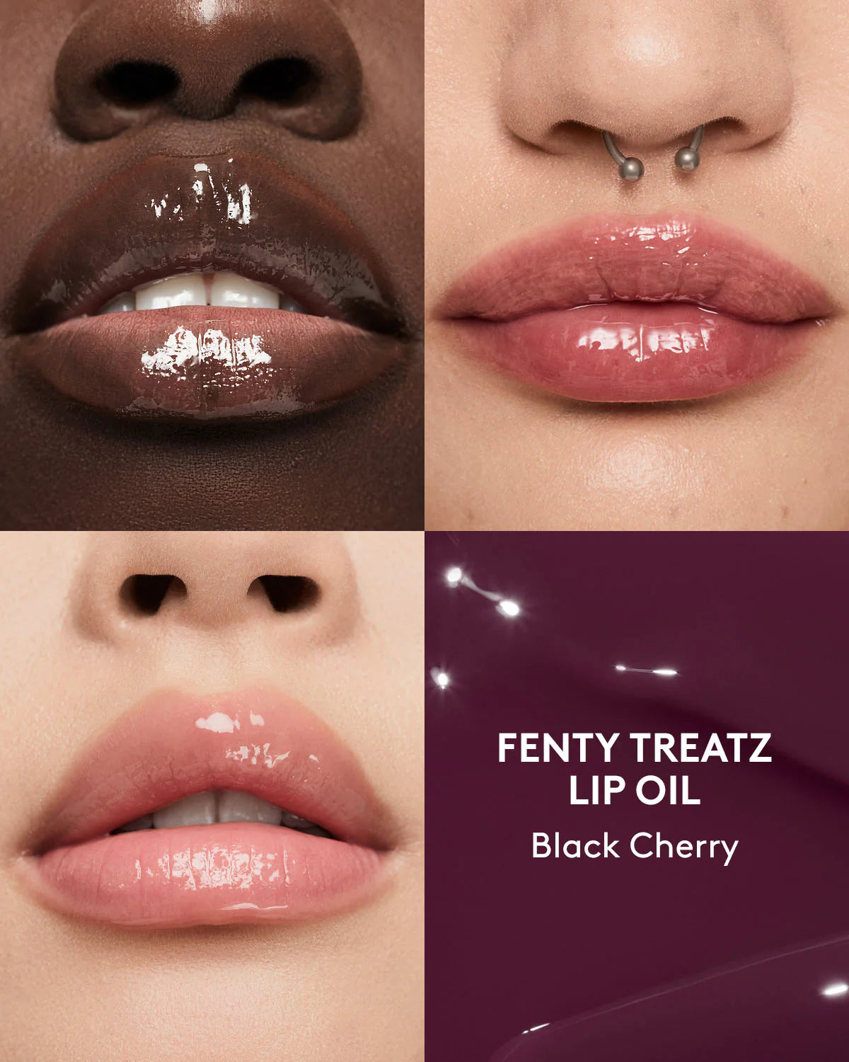 Treatz Hydrating + Strengthening Lip Oil -Black Cherry