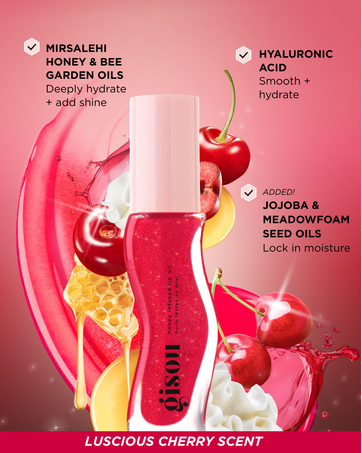 Honey Infused Lip Oil-Cherry on the Cake