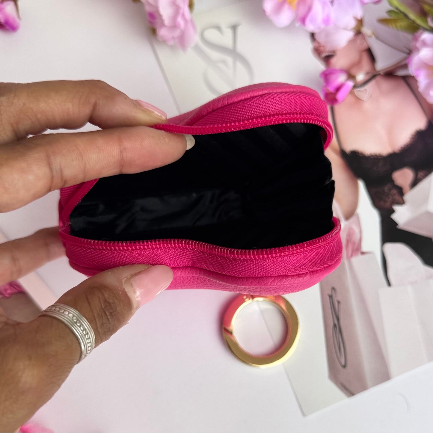 Heart Pouch Keychain