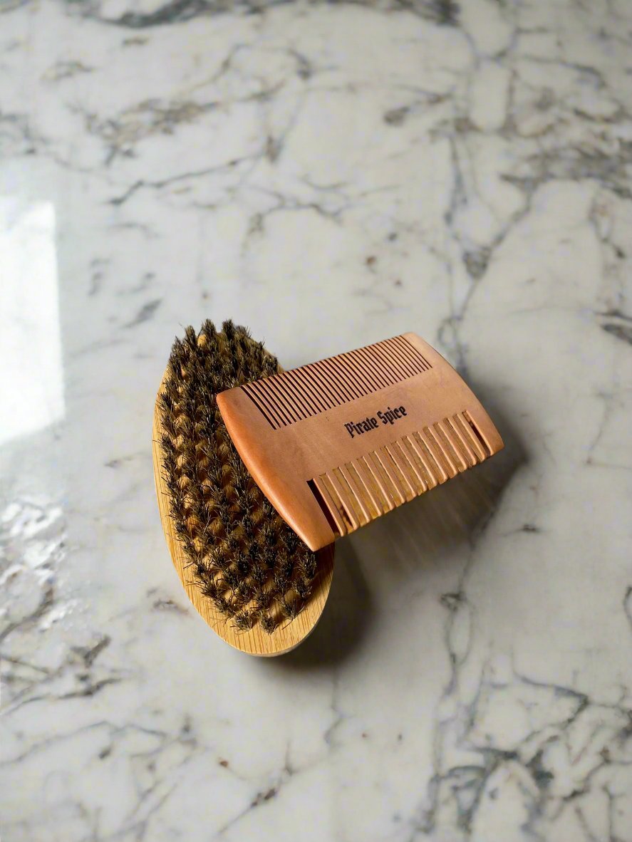 beard comb and beard brush