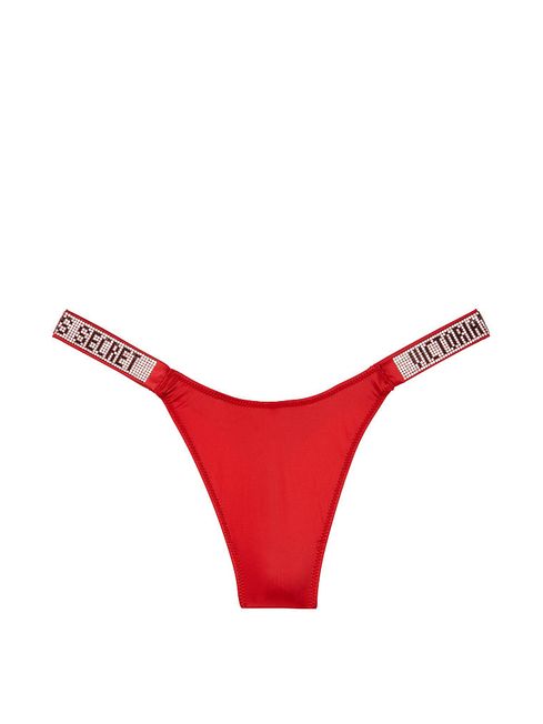 Shine Strap Satin Thong Panty