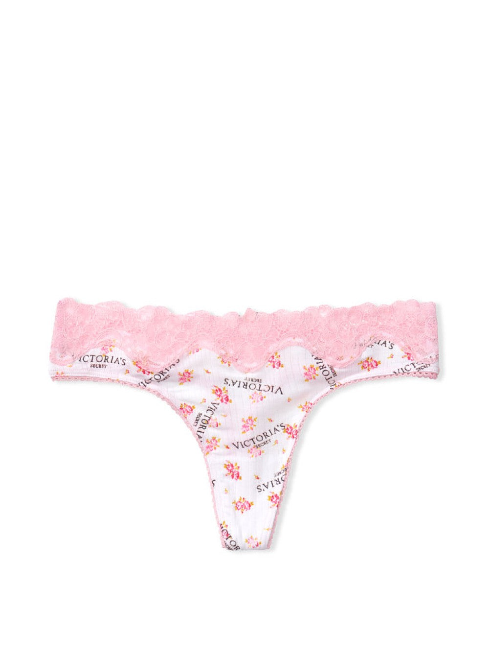 Eyelet Lace Waist Thong Panty