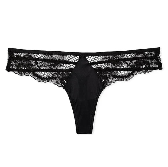 Very Sexy Floral Fishnet Strappy Back Thong Panty
