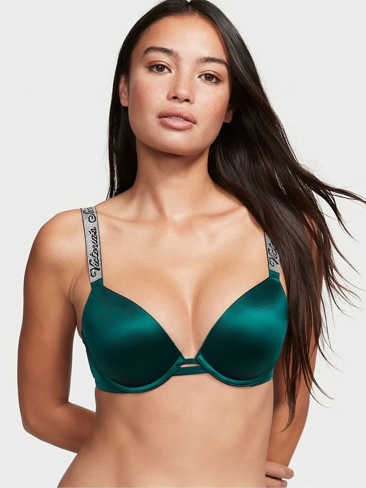 Shine Strap Smooth Push-Up Bra