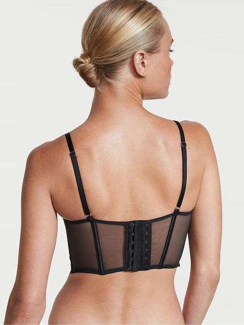 Floral Embroidered Lace Unlined Corset Bra Top