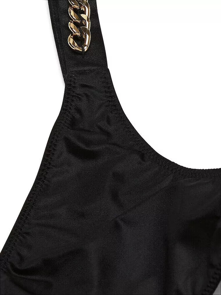 Very Sexy Gold Chain Strap Satin Thong Panty