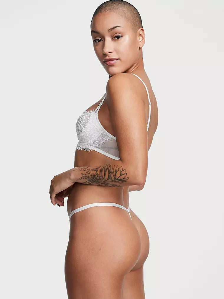 Dream Angels Mesh and Lace V-String Panty