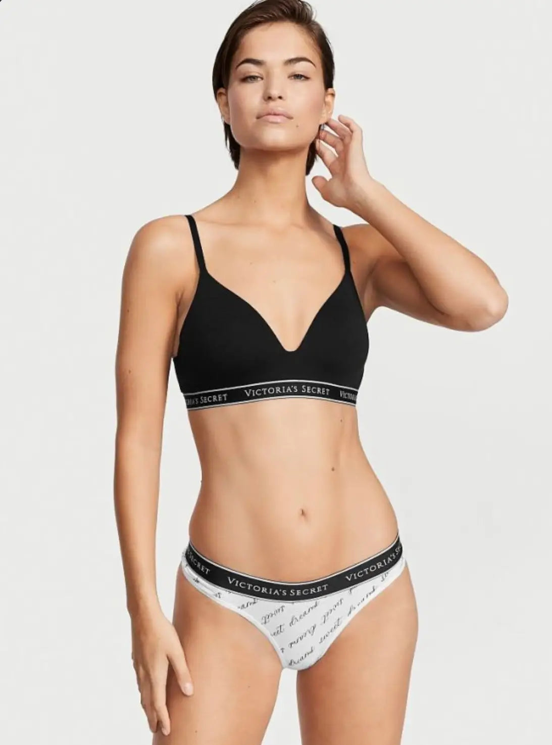 Logo Cotton Thong Panty