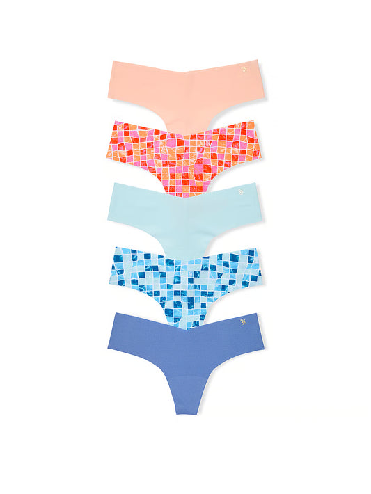 5-Pack No-Show Thong Panties