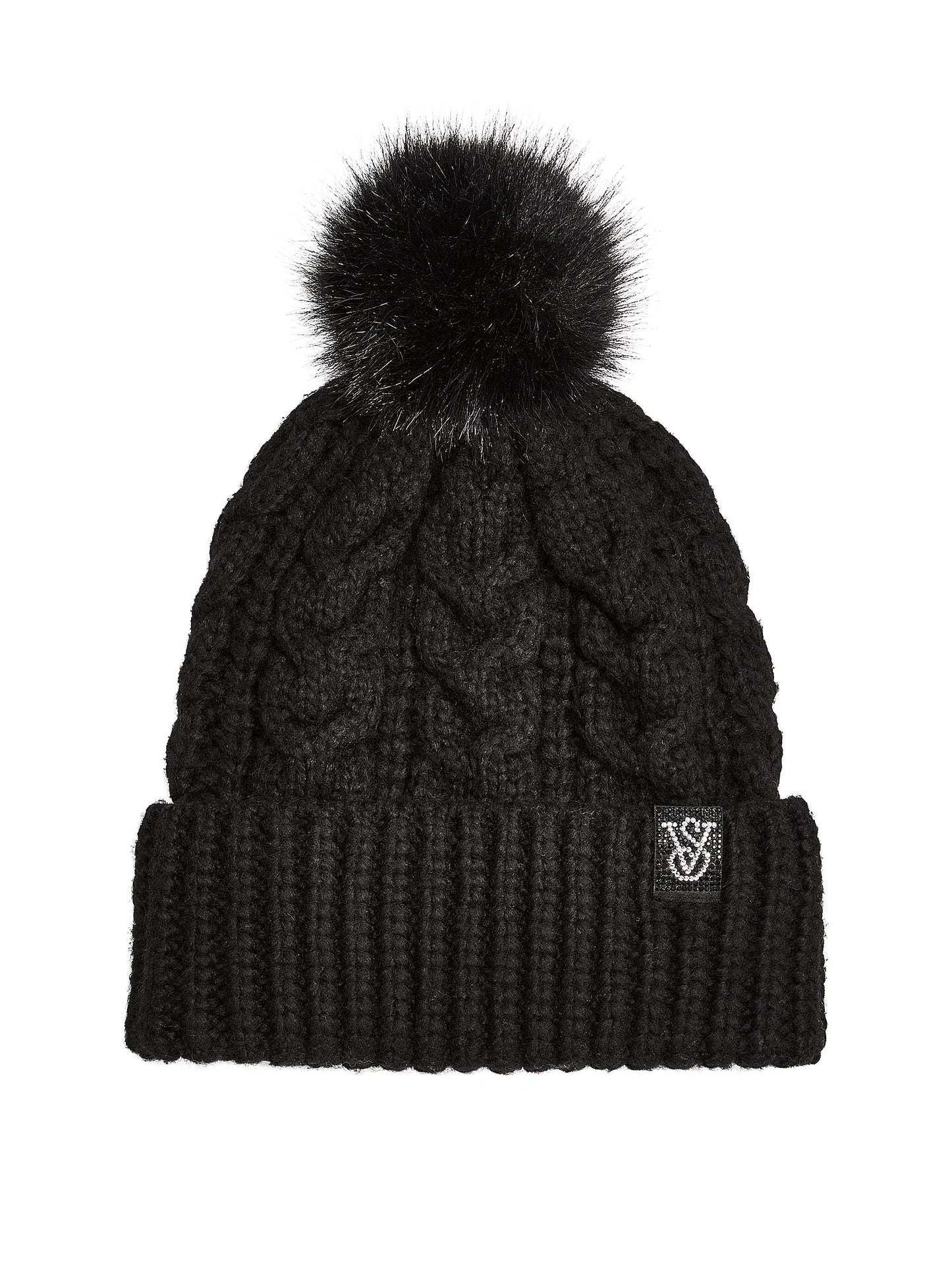 Cozy Cable-Knit Pom Beanie