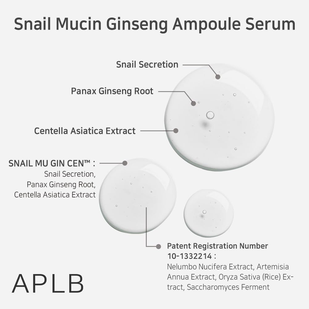 Snail Mucin Ginseng Ampoule Serum