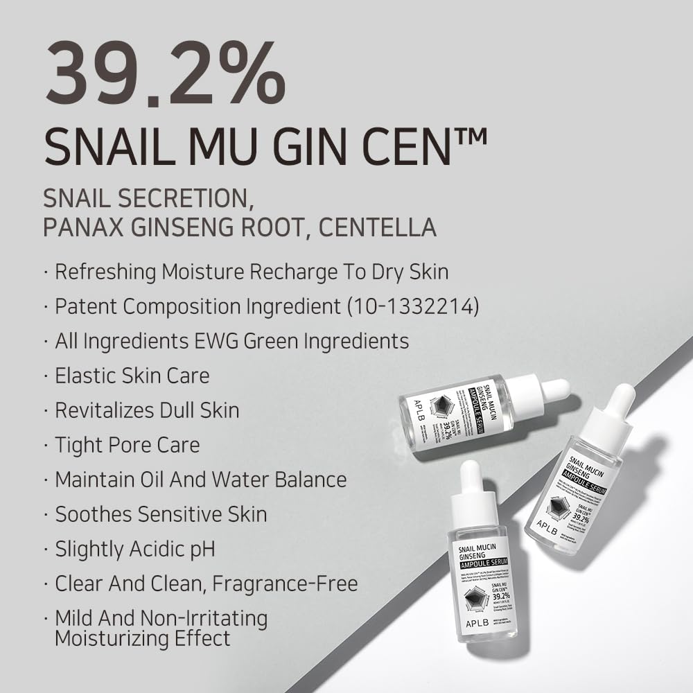 Snail Mucin Ginseng Ampoule Serum