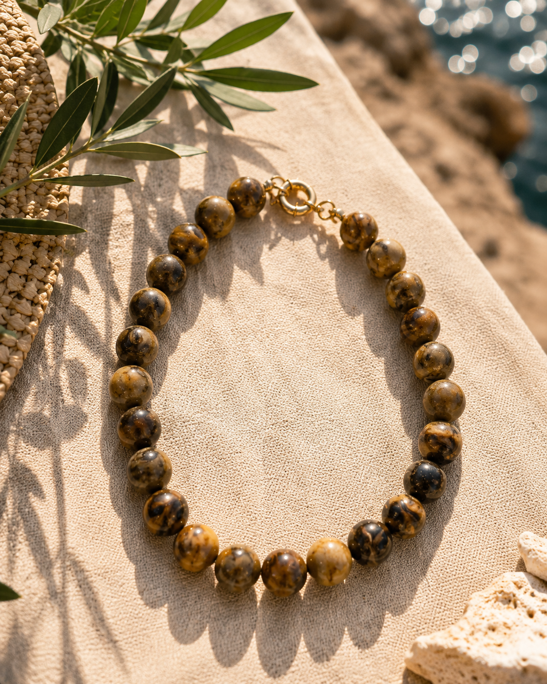 Natural Stone Pearl-Effect Necklace