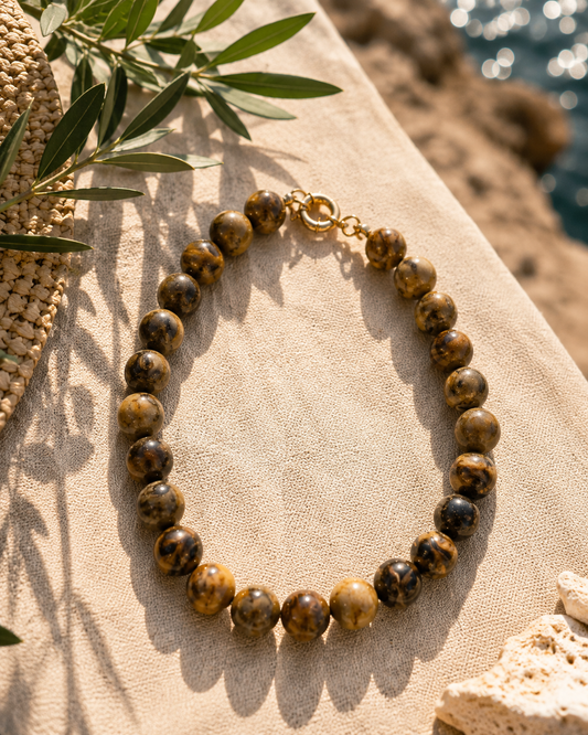 Natural Stone Pearl-Effect Necklace