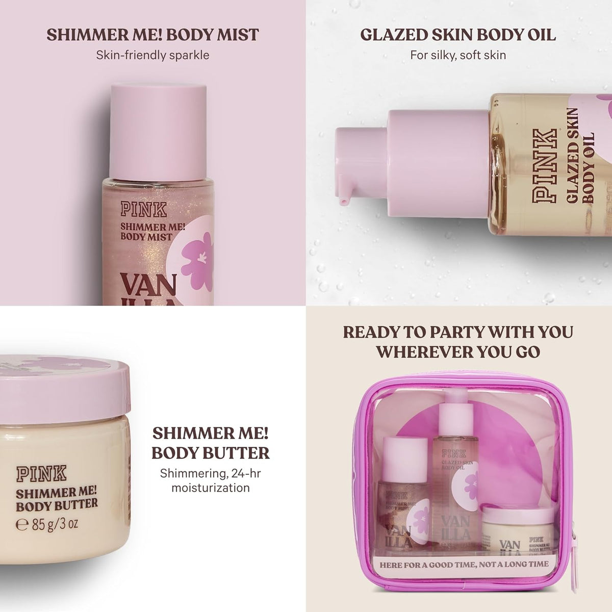 Let's Glow Away Shimmer Travel Set