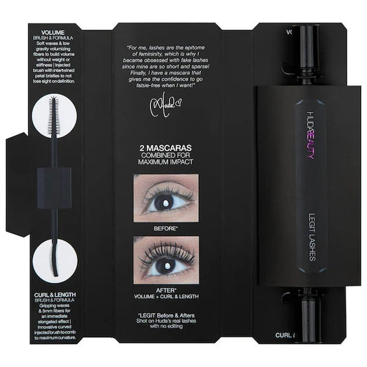LEGIT LASHES Double-Ended Volumizing and Lengthening Mascara