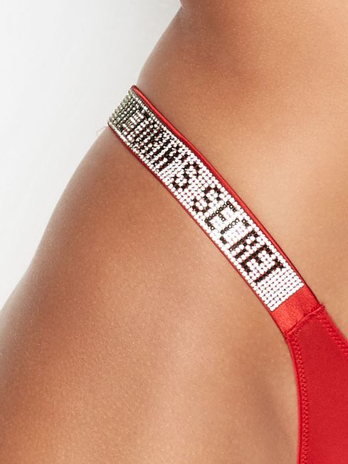 Shine Strap Satin Thong Panty