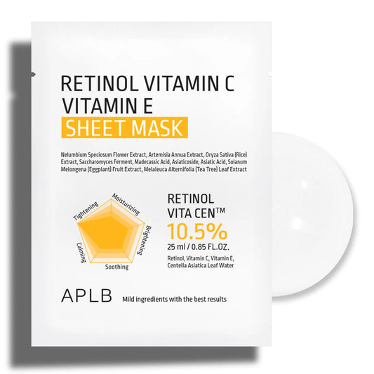 Retinol Vitamin C Vitamin E Sheet Mask