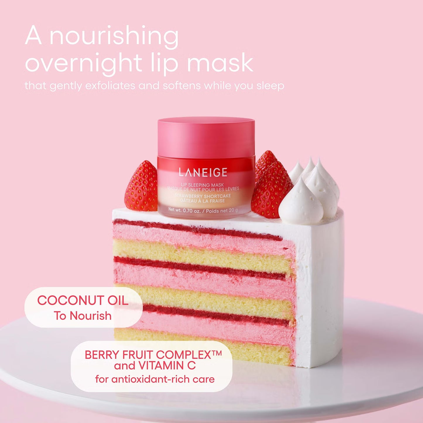 Lip Sleeping Mask Strawberry Shortcake (20g)