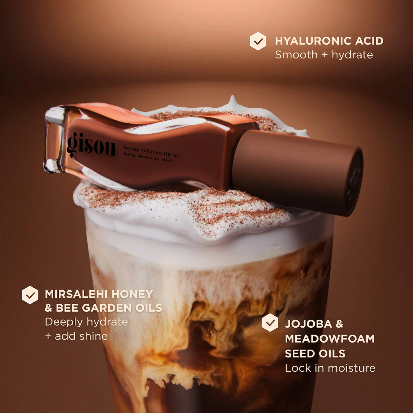 Honey Infused Hydrating Lip Oil Milky Mocha